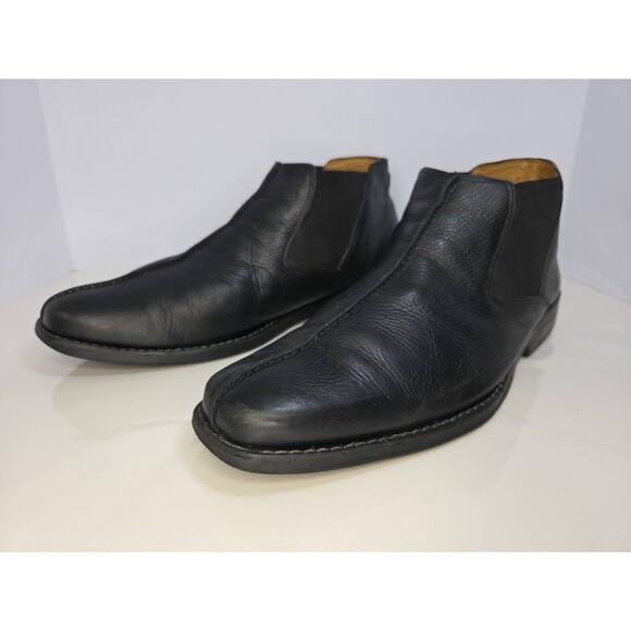 Sandro Moscolini Mens Soft Black Leather Ankle Boots Chukka Sz 14 D Great Cond - Picture 1 of 13